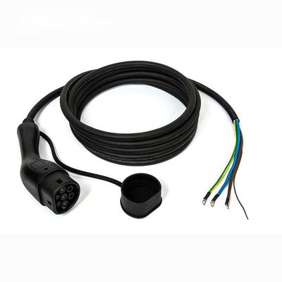 Súng đơn IEC62196 Type2 Phích cắm sạc xe điện 32A/1Phase EV Cáp sạc AC 250V