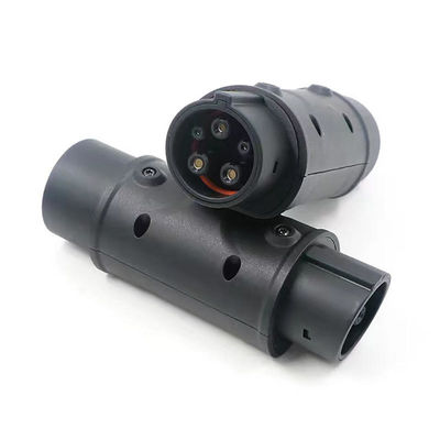 Bộ chuyển đổi AC 250V Type2 sang Type1 EV cho Bộ sạc xe điện, Bộ chuyển đổi cáp sạc 32A 22KW EV