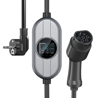 Bộ sạc EV di động 50/60Hz Loại 2 có Hộp điều khiển Bộ sạc EV tại nhà có thể điều chỉnh dòng điện AC 230V