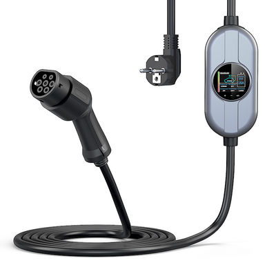 Bộ sạc EV di động 50/60Hz Loại 2 có Hộp điều khiển Bộ sạc EV tại nhà có thể điều chỉnh dòng điện AC 230V