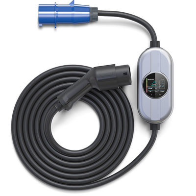 Bộ sạc Type2 AC 250V EV cho xe điện Cọc sạc hiện tại điều chỉnh 16A