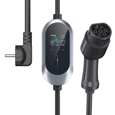 Bộ sạc nhanh điều chỉnh dòng điện tối đa 32A Loại 2 EV, Bộ sạc xe điện di động OEM AC