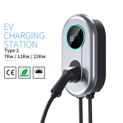 Cọc sạc loại 2 Wallbox Home EV cho ô tô điện 32A 7.36KW 1 pha có màn hình LCD