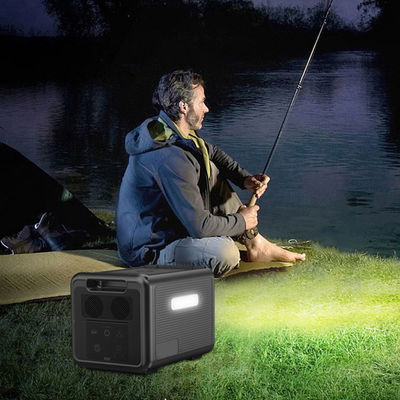 Màn hình LCD 2304Wh Trạm phát điện di động Đầu vào AC 1200W Máy phát điện năng lượng mặt trời Pin LiFePO4 dành cho cắm trại
