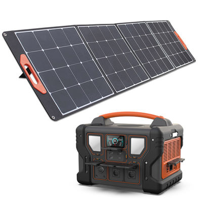 Trạm phát điện dự phòng tại nhà / bên ngoài 1000W Pin 1008Wh LiFePO4 có bảng điều khiển năng lượng mặt trời