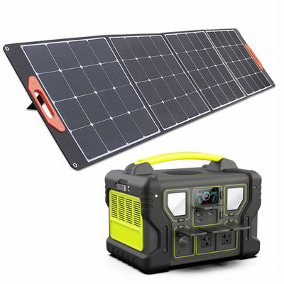 Màn hình LCD Trạm phát điện di động 300W/500W/700W/1000W với bảng điều khiển năng lượng mặt trời Tân trang chống nước