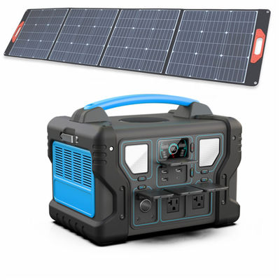 Màn hình LCD Trạm phát điện di động 300W/500W/700W/1000W với bảng điều khiển năng lượng mặt trời Tân trang chống nước